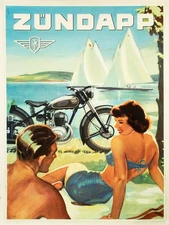 13924.Decor Poster.Room wall Interior Vintage art design.German motorcycle ad
