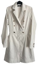 CBR White Long Sleeve Blazer Wrap Dress With Pockets . Size 10