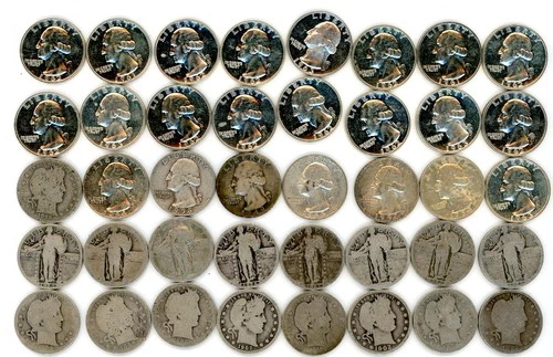 Roll of 40 - $10 Face Value 90%, Mixed Series, Includes Proof's