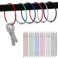 36 StüCk SchlüSselringe Edelstahl Groß, 15Cm SchlüSselring Drahtseil, Stahlseil
