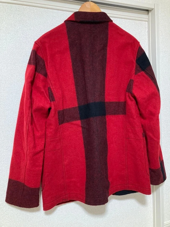 Engineered Garments x Woolrich Bedford Jacket Red Check Single Coat #EL ZCA - Image 4 of 4