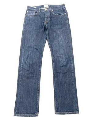 Sid Mashburn Button Fly Straight Leg Jeans 31x32 Blue Dark Wash Made in USA