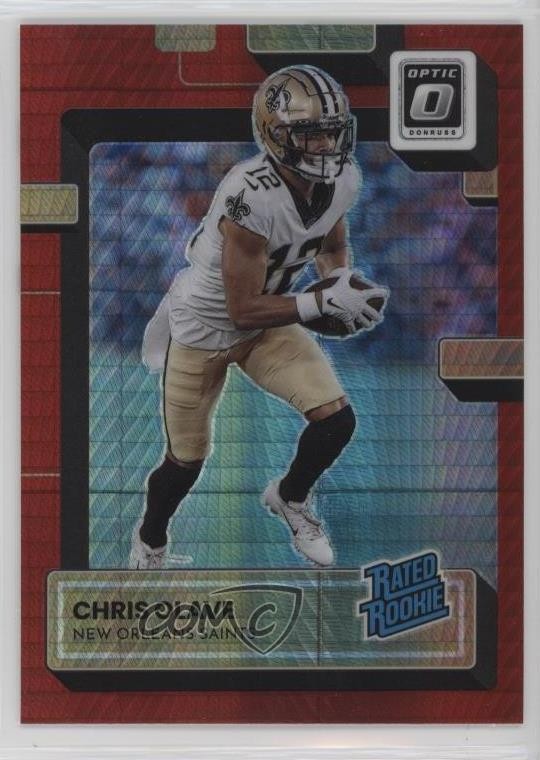 2022 Panini Donruss Optic Rated Red Hyper Prizm Chris Olave #209 Rookie RC 05is