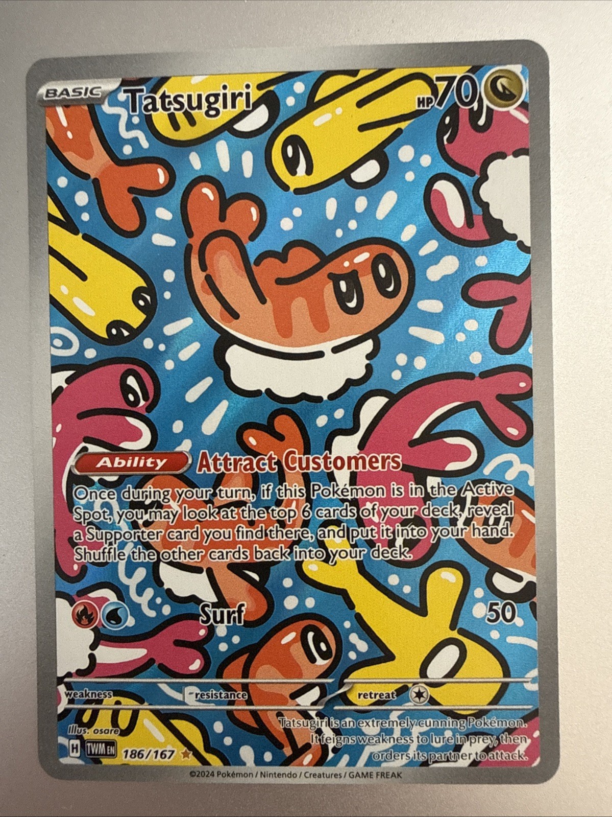 pokemon card Tatsugiri 186/167