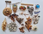 NICE Lot Vintage Jewelry Brooch Pin Art Deco Nouveau Untested Gold Filled Silver