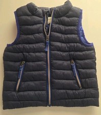 Gymboree Baby Puffer Vest Solid Blue Soft 100 Polyester Zip-Up Navy 6-12 Mo