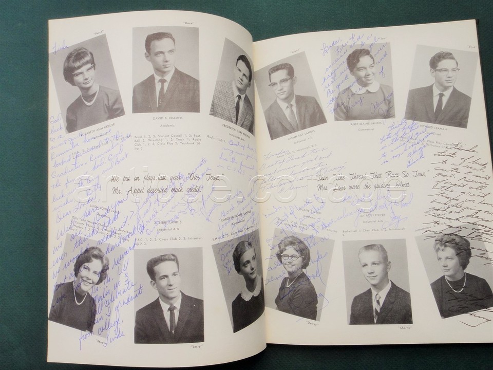 1962 CONESTOGA VALLEY HIGH SCHOOL YEARBOOK lancaster pa LINDA WELSH sig