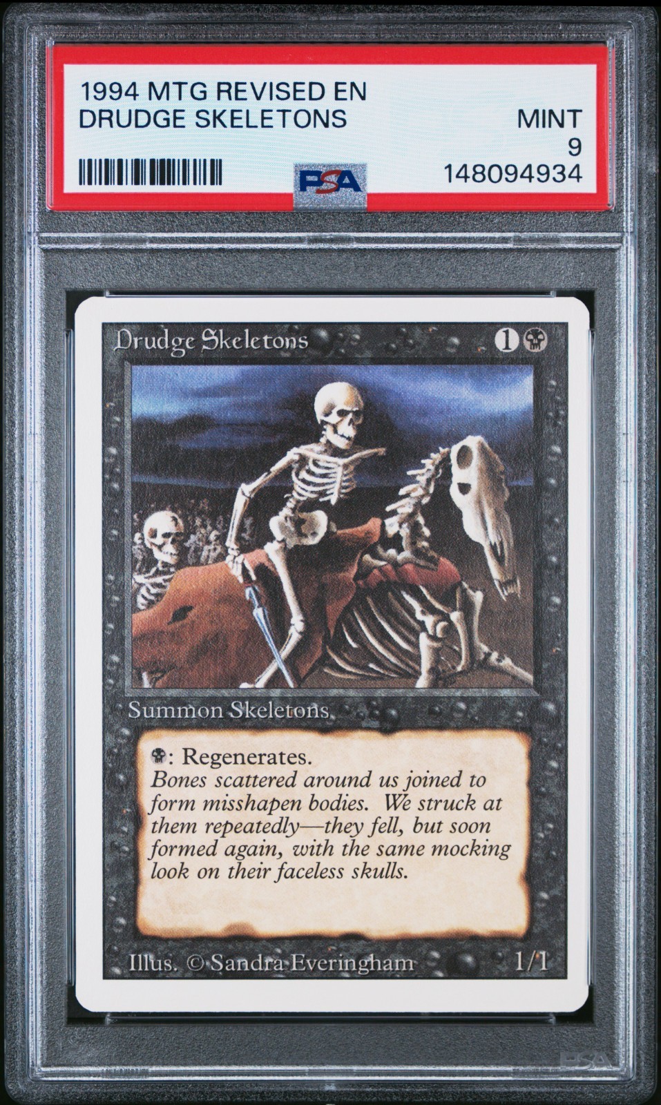 1994 MAGIC THE GATHERING REVISED EDITION  DRUDGE SKELETONS PSA 9