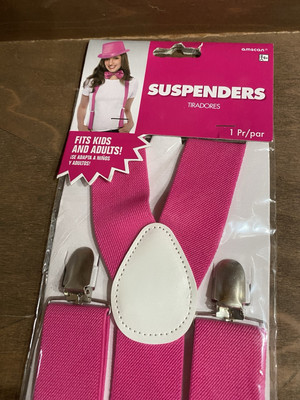 New Pink Kids And Adults Suspenders Parties Halloween Dress Up
