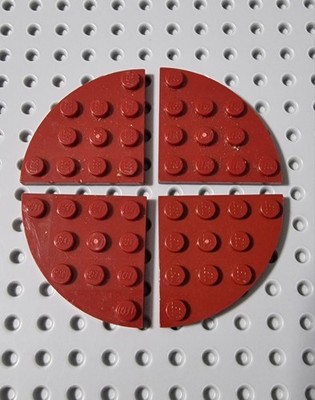 Lego Platte Viertelkreis Rundplatte 4x4 dunkelrot 4 Stück Red Plate 30565 R2