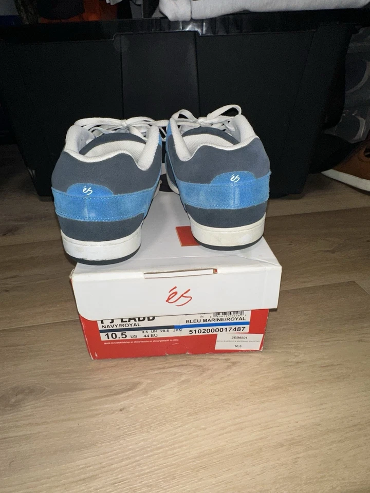 1995 Es International Skateboarding Pj Ladd Enjoy Pro Modelo Zapatos Talla 10.5 Azul Foto 4 de 4