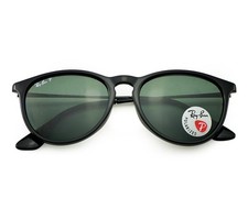 Ray-Ban Sunglasses RB4171 Erika Black Frame Polarized Green Lens 54mm for Women