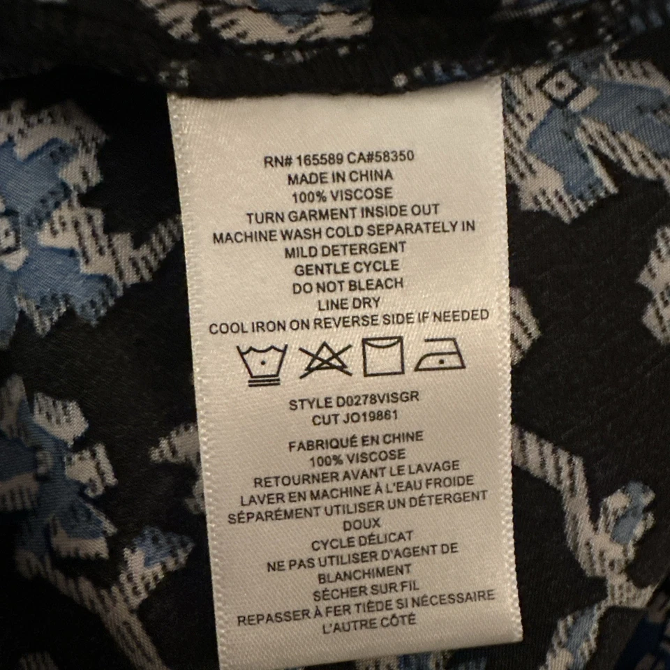 Vestido para mujer Joie azul floral sin mangas talla L, 100 % seda Foto 4 de 4