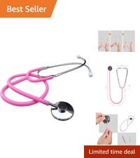 Realistic Dual Head Stethoscope in Pink   Ideal for Kids' Cosplay and Learning