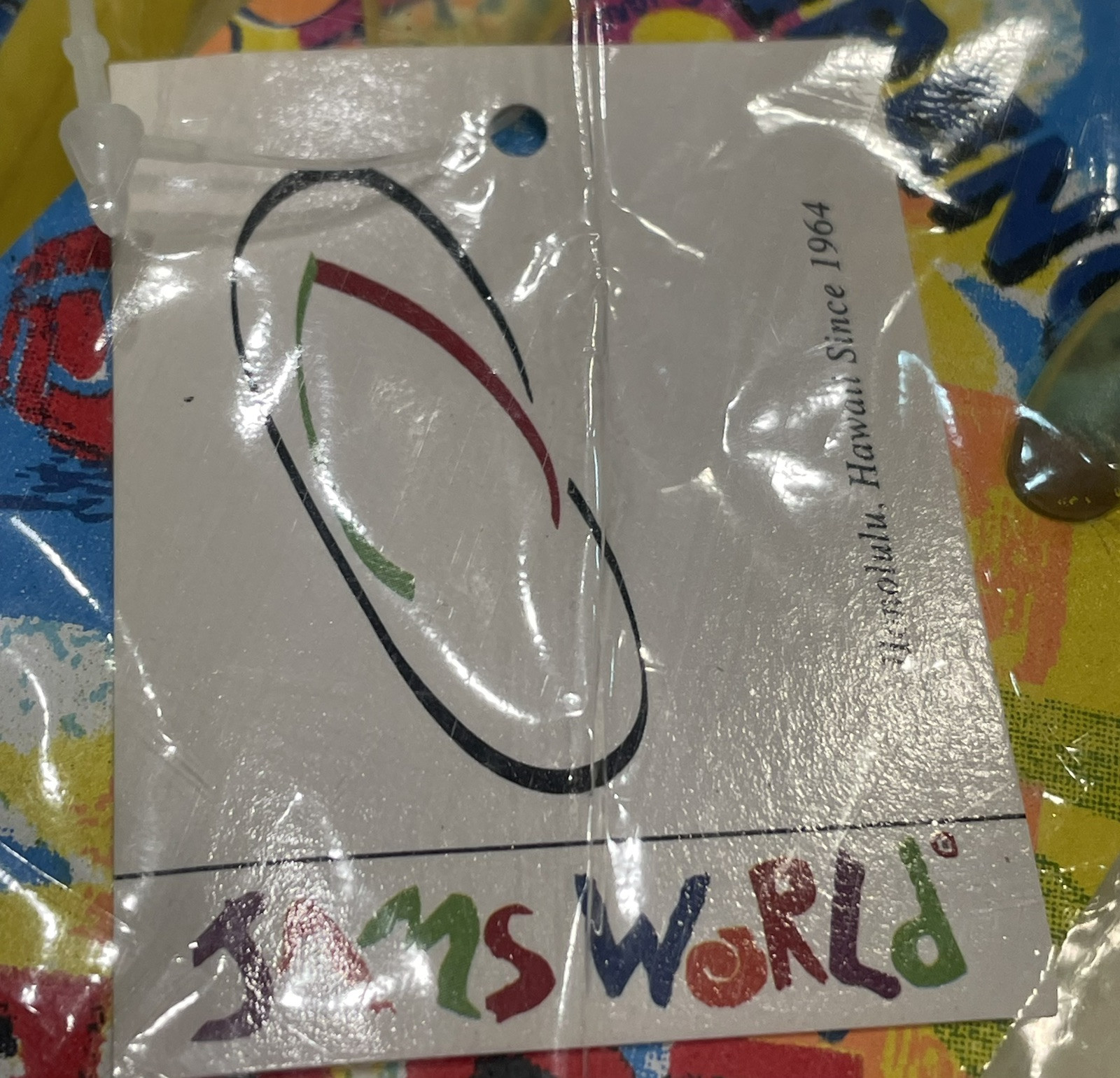 PANTOFOLA D’ORO Pantofole vintage Jams World gialle taglia 9 spiaggia outdoor stampa infradito Hawaii NUOVE