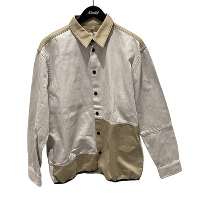OAMC OAMQ600884 Cascade Panel Shirt grau beige 8901 Größe: S authentisch Männer