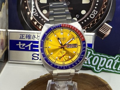 Seiko Pogue Golden Dial Herrenuhr - 6139-6002 Space Watch Fully Refurbished