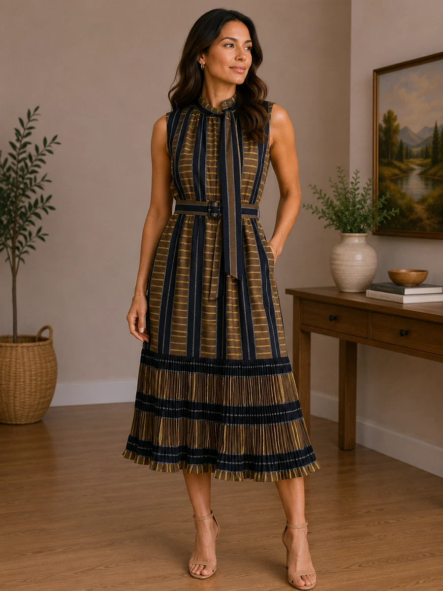 navy dress gold shoes NicoBlu Palmira Short Shift Dress in Robin Egg Blue and Gold Embellishment 6