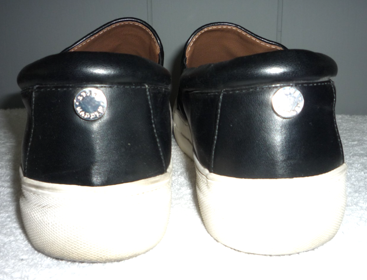 SAOLA Sneakers Steve Madden Giovana comode slip on pelle nera suola bianca misura 8 5
