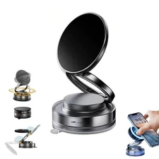 360° Magnetic Suction Phone Holder - Foldable Stand Car Mount with Strong Magnet