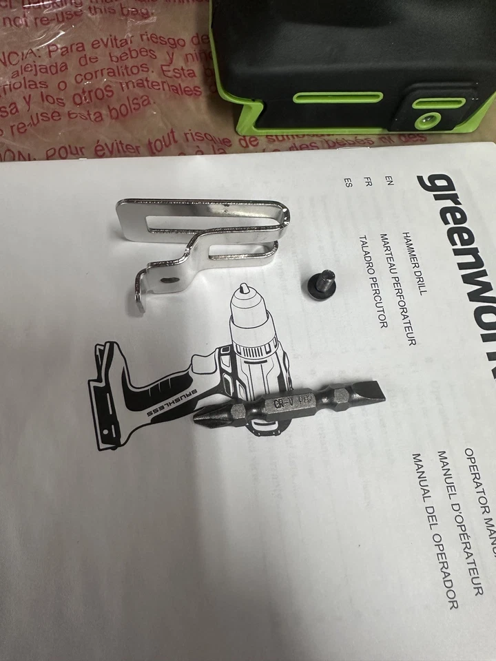 Taladro percutor Greenworks 24V sin escobillas 1/2". Solo herramienta (sin batería) Foto 3 de 4