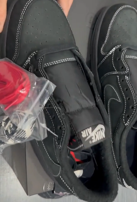 Size 7.5 - Jordan 1 Retro Low OG SP x Travis Scott Black Phantom