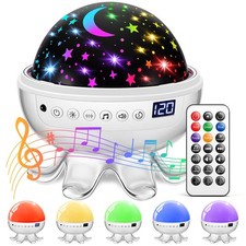 COOLNIGHT Baby Sound Machine 30 Soothing Sounds Night Light Projector Star