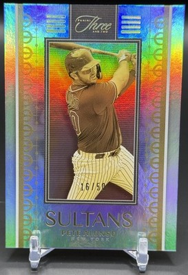 Pete Alonso 2022 Panini Three and Two Sultans Holo Gold /50 New York Mets
