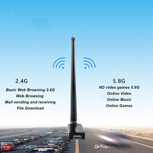 Drahtlose Netzwerkkarte W50L 5Db Rtl8812Au 1200M Dualband USB 3.0 Schnittst KUI - Photo 4/24