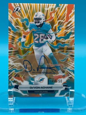 2025 Topps Resurgence De'Von Achane Gold Static SP Autograph #/50 Miami Dolphins