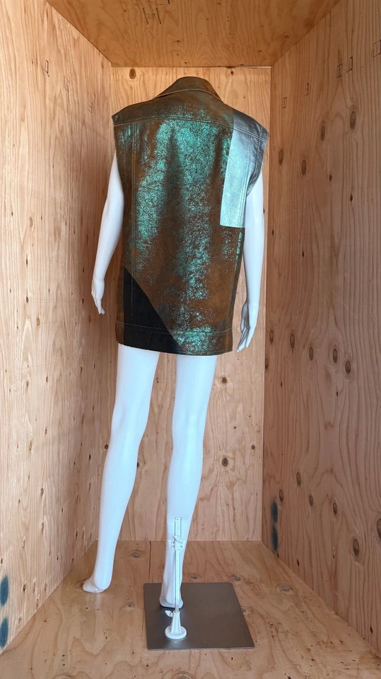 Chaleco 3.1 Phillip Lim Cuero Bloques de Color, Primavera/Verano 2014, Look 14 Foto 3 de 4