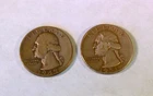 1949 & 1951 Washington Quarter Very Good Silver 25c Coin