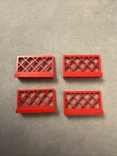 Lego Vintage Red Fence Panel 3185 Quantity X4