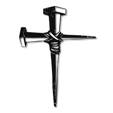  Black Metal Cross Wall Decor - Twoes Design, Hollow Out Artistic Nails Cross