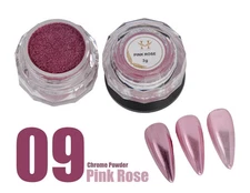 Hang Nail Product New Chrome Effects Powder Pink Rose Jar #9