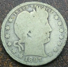 US 1897-O Barber Quarter  **