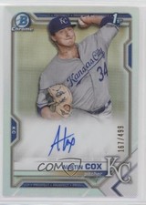 2021 Bowman Chrome Prospects Auto Refractor 167/499 Austin Cox #CPA-AC Auto 8y8