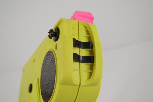 Huffy Bike Radio Neon Yellow w/ Pink Foam 1990s TESTED WORKS See Video! - Picture 7 of 10