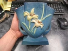Antique Roseville 206-7 Zephyr Lily Blue Vase Excellent! Nice BIN Price!