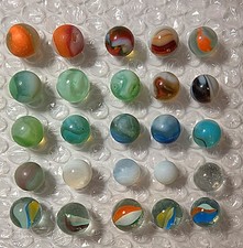 Vintage Marbles Mixed Lot of 25  16 