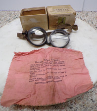 1940s American Optical Duralite-50 Safety Glasses Goggles Steampunk-Motorcycle