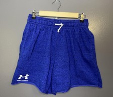 Under Armour Sweat Shorts Mens Medium Blue French Terry Athletic Gym Pockets