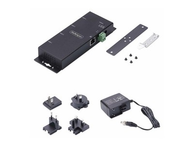 StarTech.com 4P Serial to Ethernet Adapter IP LAN RS232 DB9 Converter