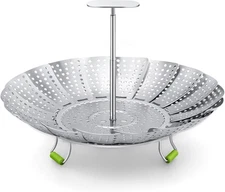 Stainless Steel Steamer Basket for Cooking Food, Folding size 5.5" to 9"