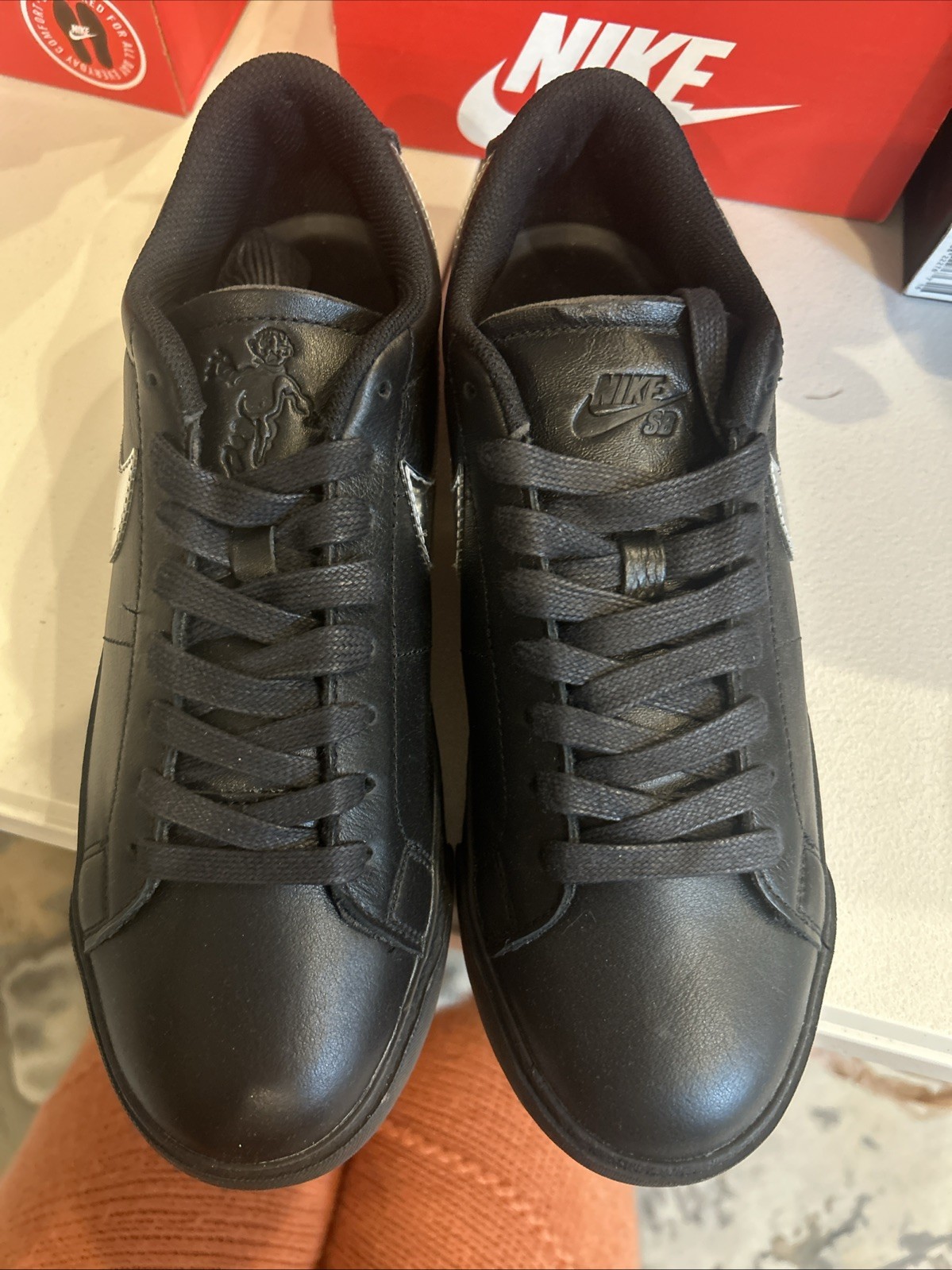 Size 9 - Dancer Skateboards x Nike Zoom Blazer SB Low Black Metallic Silver thumbnail 5