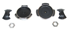 1968 Cutlass Radio Knobs Knob Set Wfront Mounting Nuts