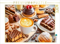 Calvendo Puzzle Cappuccino With Cake And Chocolate Cookies | 1000 Pieces, Finish