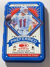 DREW BLEDSOE patriots 1997 Donruss Preferred Tin #11 - Empty (TN)-1