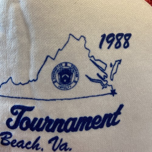 Vintage 1988 rot Mesh Snapback Trucker Mütze Virginia Junior Turnier Va Beach - Bild 3 von 6