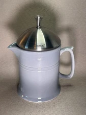 Chantal Ceramic French Press 92-FP16 16oz Coffee Maker Lavender Gray Stainless